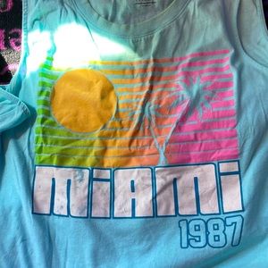 A rainbow Miami 1987 tank top